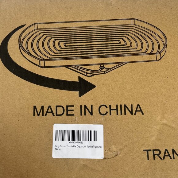 Lazy Susan Refrigerator Turntable Organizer Durable Suction Cups Plastic New - Picture 4 of 6